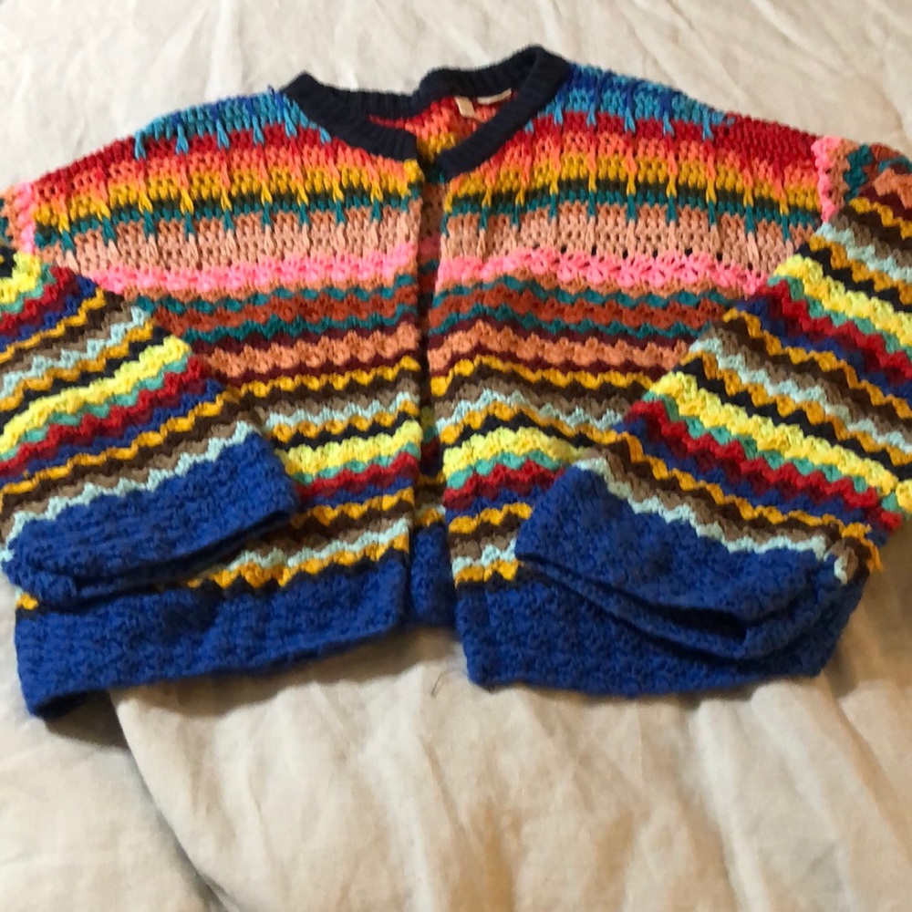 Anthropologie multi color cardigan